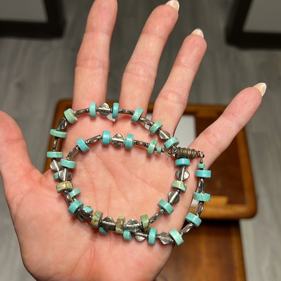 Vintage mix jewelry lot western sterling silver 9.25 turquoise necklace bracelet - Picture 13 of 13